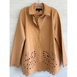 Marc New York buckskin cutout Faux leather jacket